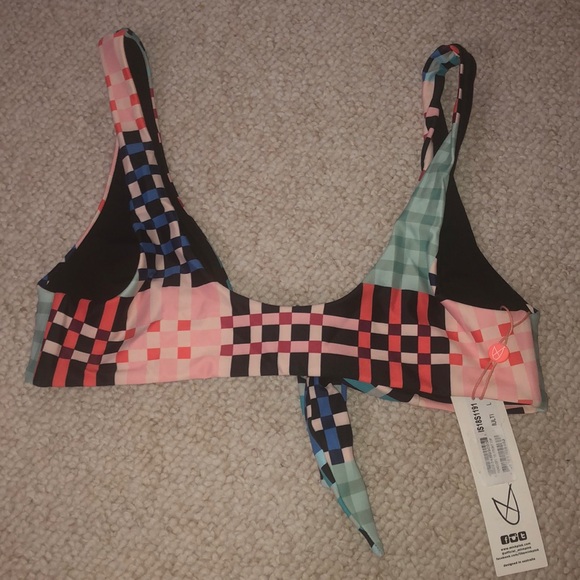 BNWT MINKPINK Penelope Tie Front Bikini Top - Picture 3 of 8